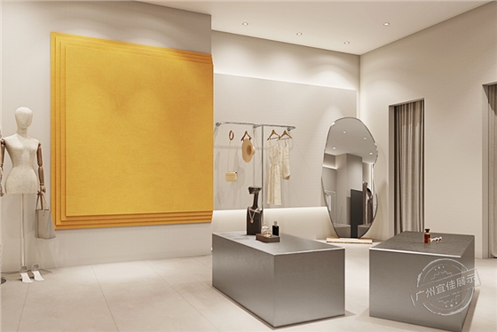 奶油风 服装展柜