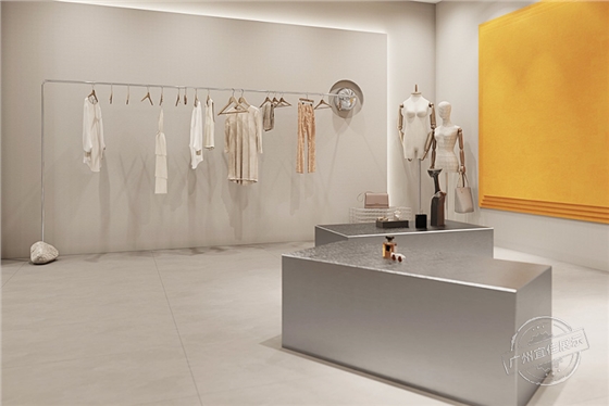 奶油风 服装展柜