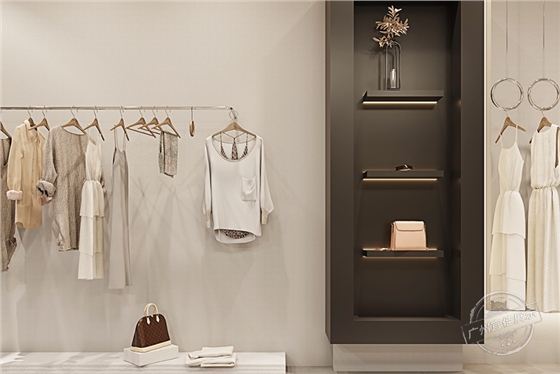 奶油风 服装展柜