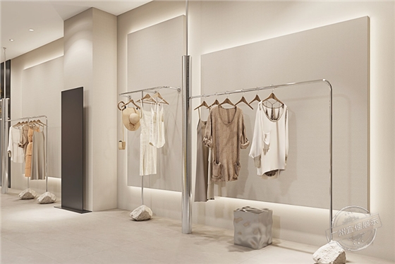 奶油风 服装展柜