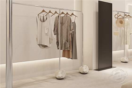 奶油风 服装展柜